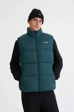 MENS STREET PUFFER VEST DEEP EMERALD