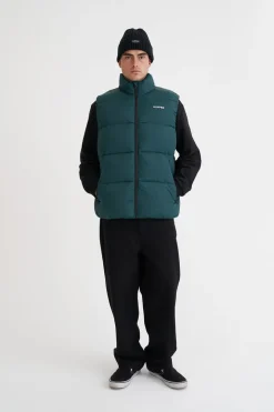 MENS STREET PUFFER VEST DEEP EMERALD