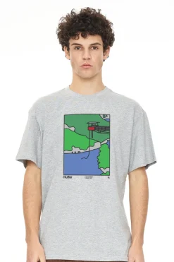 MENS SUP TEE/BUNGY GREY MARLE