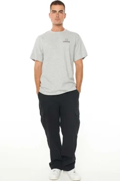 MENS SUP TEE/SIGN OFF GREY MARLE
