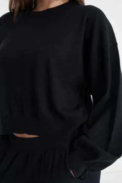 MERINO BELLA CROP KNIT BLACK