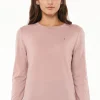 MERINO LS LANEWAY TEE DUSKY PINK