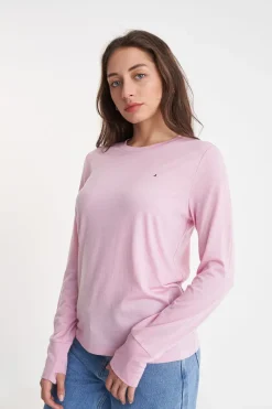MERINO LS LANEWAY TEE PALE ROSE