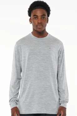 MERINO LS SUP TEE GREY MARLE