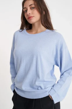 MERINO NEVE CREW HAZY BLUE