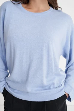 MERINO NEVE CREW HAZY BLUE