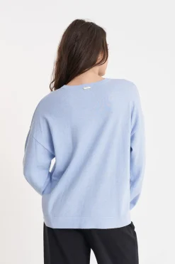 MERINO NEVE CREW HAZY BLUE
