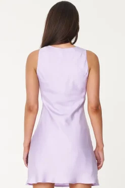 MISA SHIFT DRESS HYACINTH
