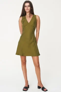 MISA SHIFT DRESS MOSS