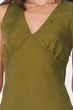 MISA SHIFT DRESS MOSS