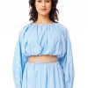 MONICA FLEUR BLOUSE MALIBU BLUE