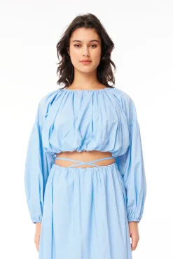 MONICA FLEUR BLOUSE MALIBU BLUE