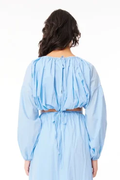 MONICA FLEUR BLOUSE MALIBU BLUE