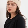 OVERSIZED POMPOM BEANIE OAT MARLE