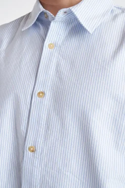 OXFORD LS SHIRT BLUE STRIPE