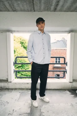 OXFORD LS SHIRT MID BLUE