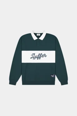 PIQUE RUGBY CREW GOLF GREEN