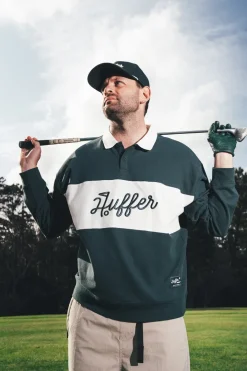 PIQUE RUGBY CREW GOLF GREEN