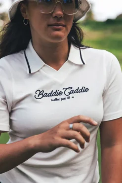 PIQUE SS POLO/BADDIE CHALK
