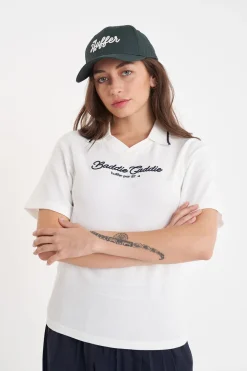 PIQUE SS POLO/BADDIE CHALK