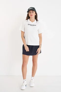 PIQUE SS POLO/BADDIE CHALK