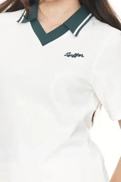 PIQUE SS POLO/CADDIE CHALK