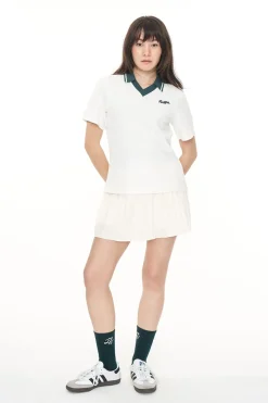PIQUE SS POLO/CADDIE CHALK
