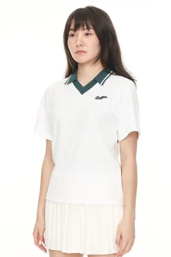 PIQUE SS POLO/CADDIE CHALK