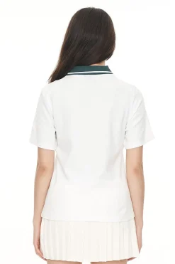 PIQUE SS POLO/CADDIE CHALK