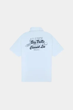 PIQUE SS POLO/CAN'T DENY CLUB BLUE