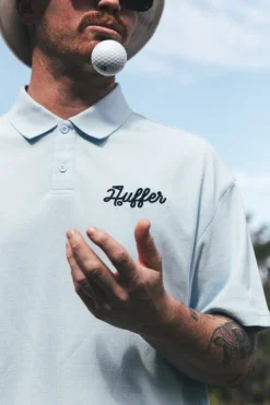 PIQUE SS POLO/CAN'T DENY CLUB BLUE