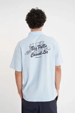 PIQUE SS POLO/CAN'T DENY CLUB BLUE