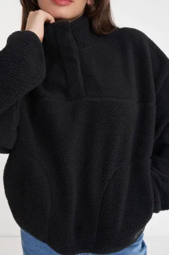 POLAR FLEECE PULLOVER BLACK