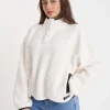 POLAR FLEECE PULLOVER CHALK/BLACK