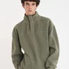 POLAR FLEECE PULLOVER KHAKI/BLACK