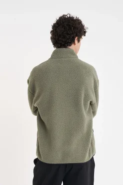 POLAR FLEECE PULLOVER KHAKI/BLACK