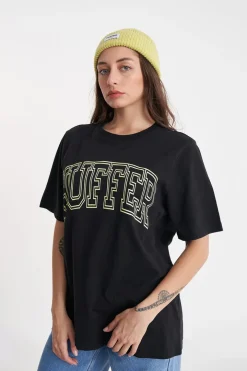 RELAX TEE 220/LINED OUT WASHED BLACK