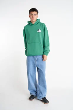 SATURDAY HOOD/HOME IS PALM GREEN