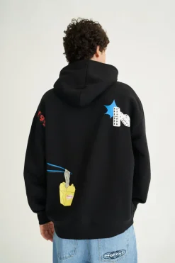 SATURDAY HOOD/LEADERBOARD BLACK