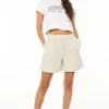SAVILLE PLEAT SHORT CHALK MARLE