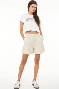 SAVILLE PLEAT SHORT CHALK MARLE