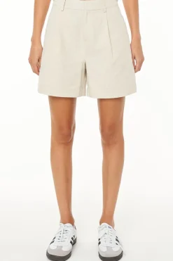 SAVILLE PLEAT SHORT CHALK MARLE