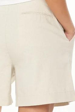 SAVILLE PLEAT SHORT CHALK MARLE