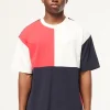 SEGMENT FREE TEE NAVY/RED