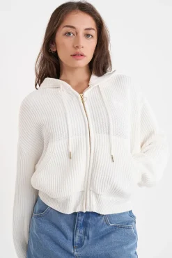 SIGNATURE KNIT HOOD ICE