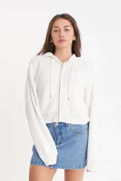 SIGNATURE KNIT HOOD ICE