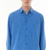 SPRING PLAID LS OG SHIRT BLUE HAZE