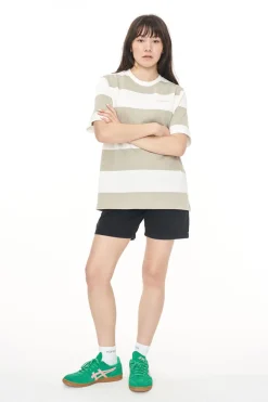 STRIPE RELAX TEE MOONROCK/CHALK