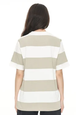 STRIPE RELAX TEE MOONROCK/CHALK