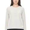 SUEDE MESH LS TEE MOONROCK